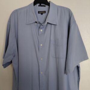 Lord &Taylor Classic light blue button down short sleeve shirt, sz XXL $11 used